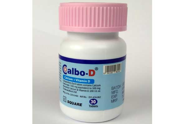 Picture of Tablet Calbo-D 500mg+200mg